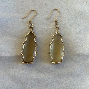 14K yellow gold gemstone earrings